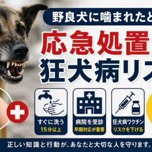 野良犬に噛まれたときの応急処置と狂犬病リスク｜正しい対処法を専門家目線で解説