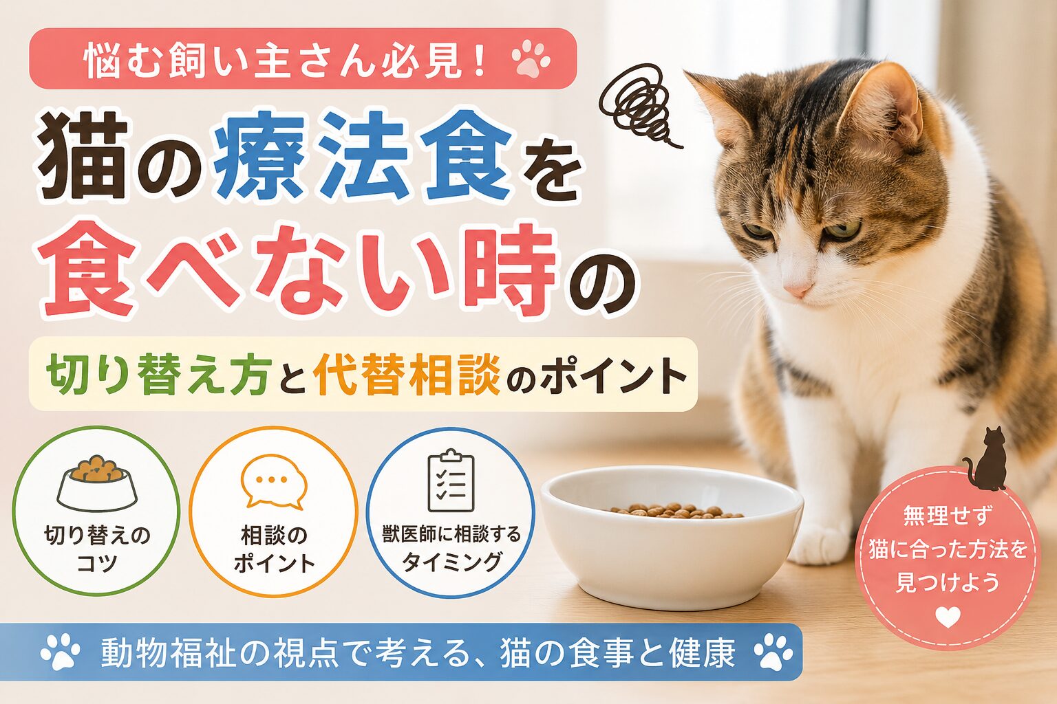猫の療法食を食べない時の切り替え方
