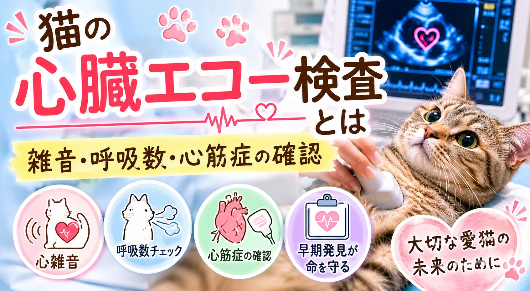 猫の心臓エコー検査とは