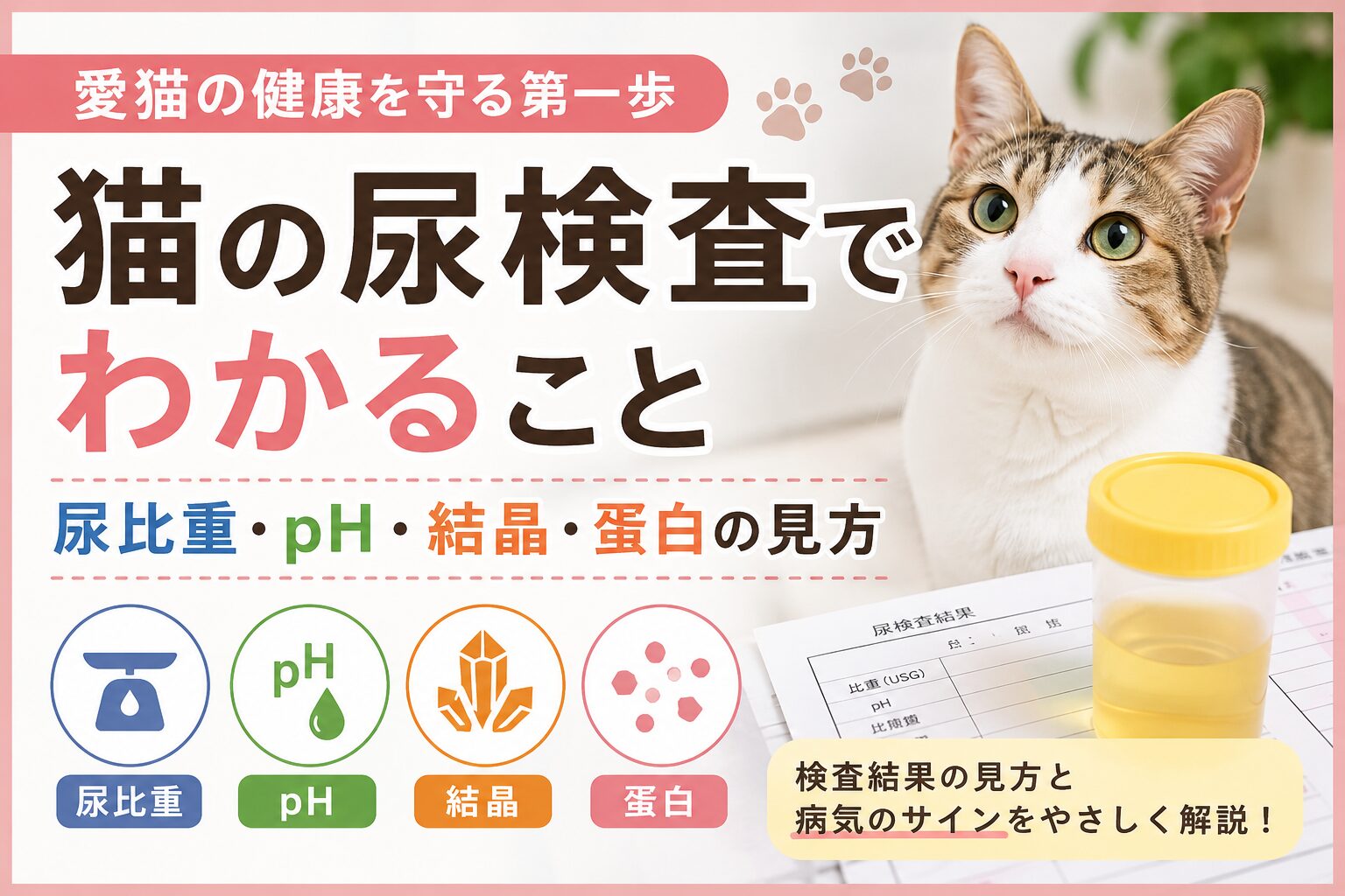猫の尿検査でわかること