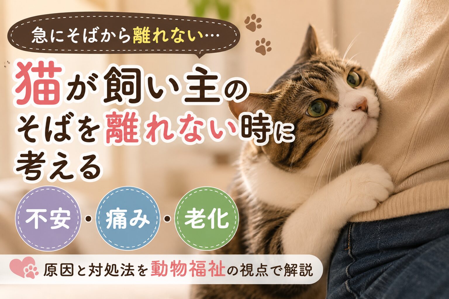 猫がそばを離れない理由は「甘え」だけじゃない