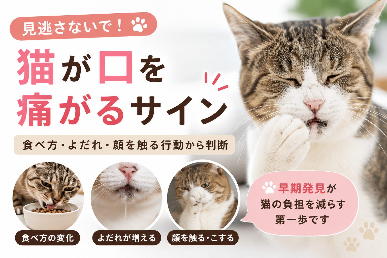 猫が口を痛がるサイン