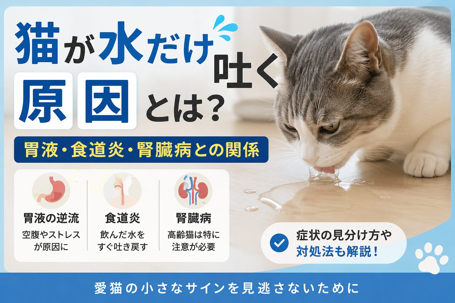 猫が水だけ吐く原因