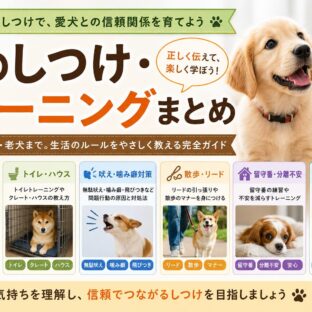犬のしつけ・トレーニングまとめ｜子犬の社会化・無駄吠え・噛み癖・散歩・留守番まで