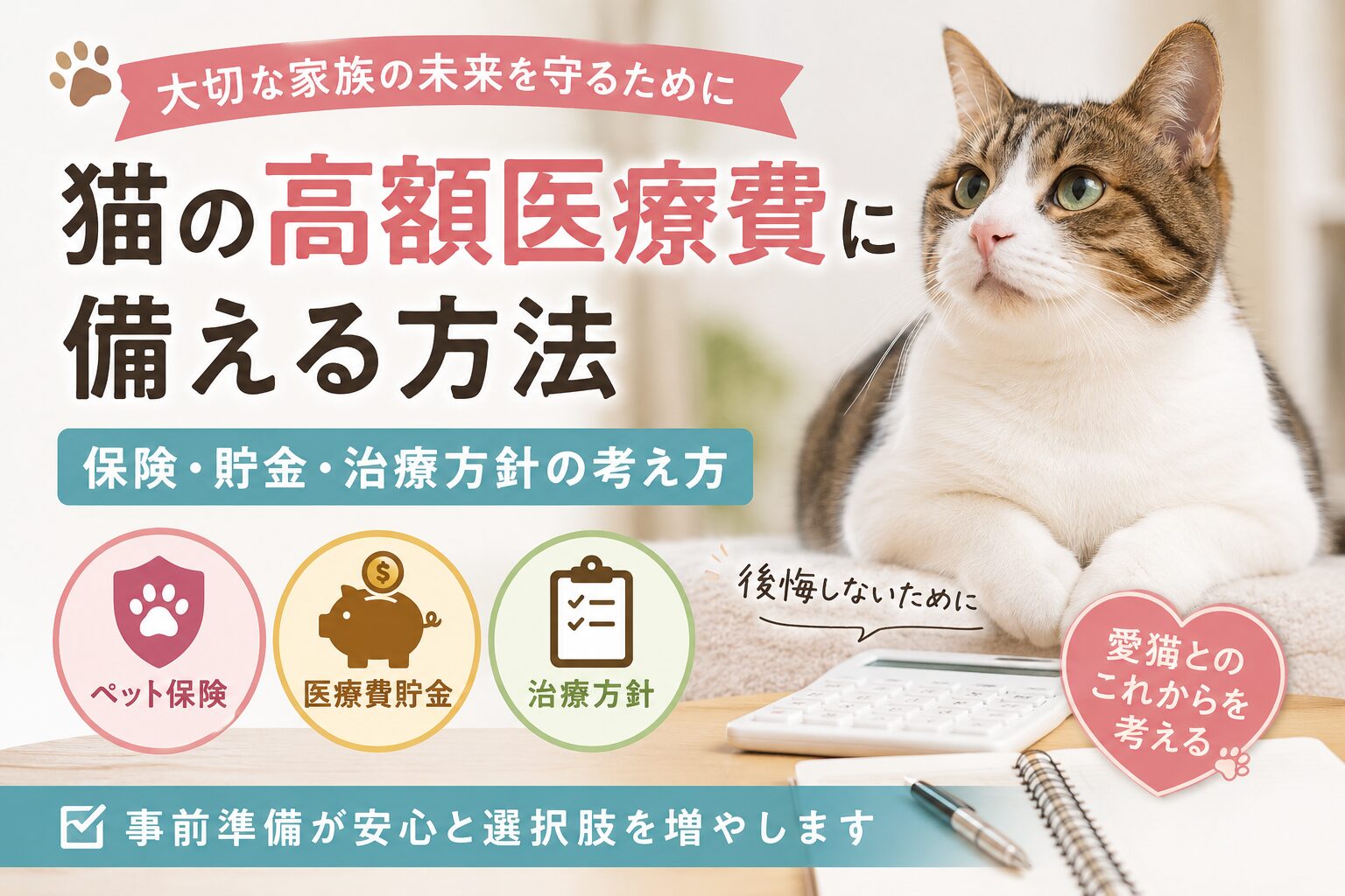猫の高額医療費に備える方法
