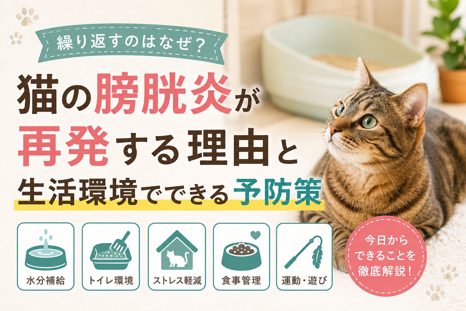 猫の膀胱炎が再発する本当の理由