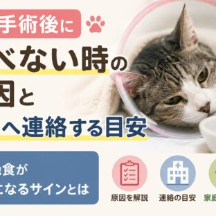 猫の手術後に食べない原因と病院へ連絡する目安｜獣医師監修レベルの完全ガイド