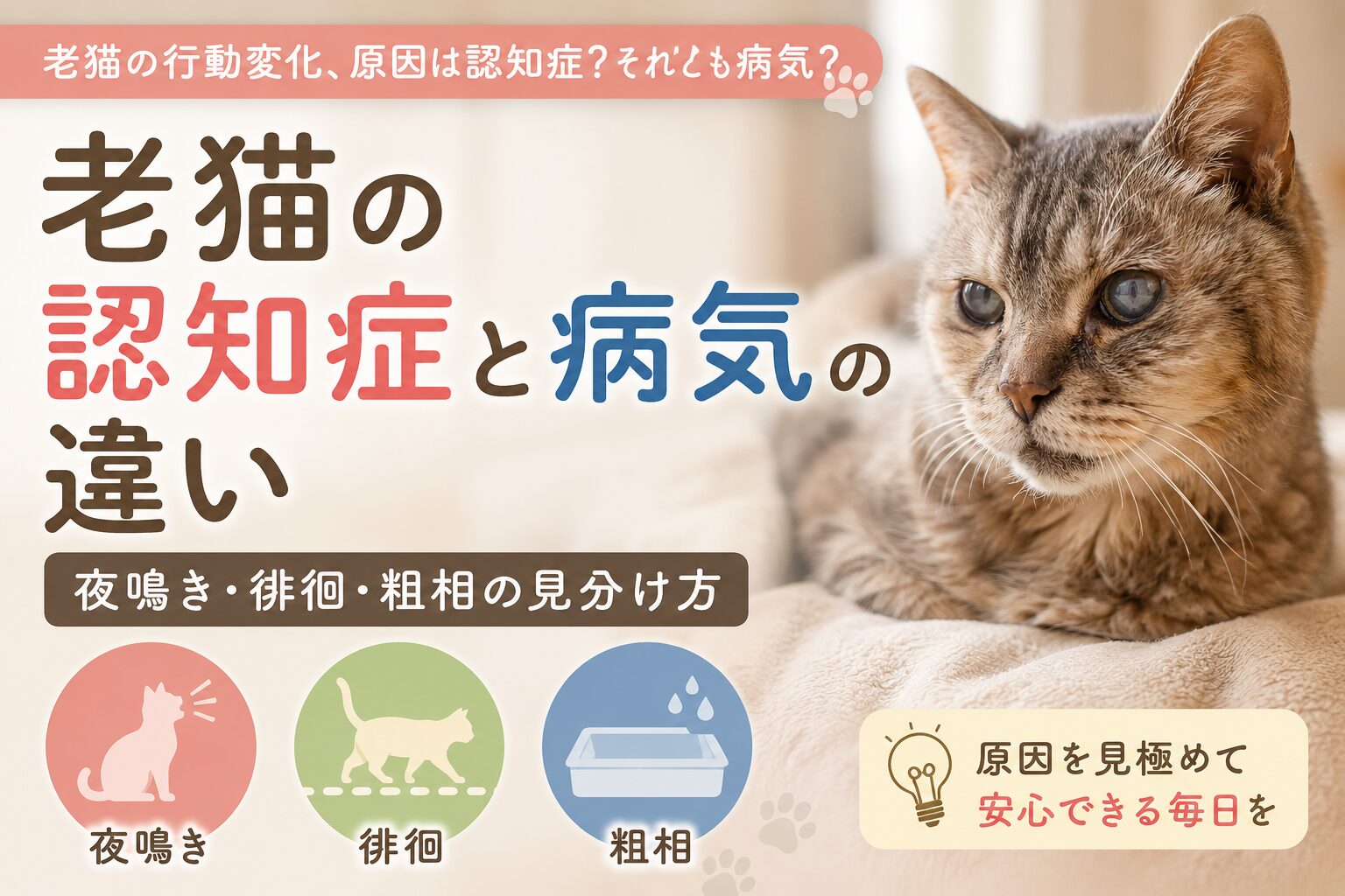 老猫の認知症と病気の違い