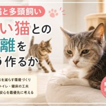 老猫と多頭飼い｜若い猫との距離をどう作るか【獣医師監修・動物福祉の視点から】