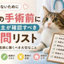 猫の手術前に飼い主が確認すべき質問リスト｜後悔しないための完全ガイド
