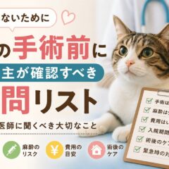 猫の手術前に飼い主が確認すべき質問リスト｜後悔しないための完全ガイド