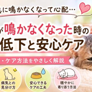 老猫が鳴かなくなった｜体力低下のサインと自宅でできる安心ケア完全ガイド
