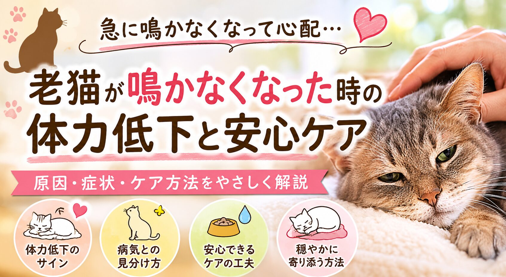 老猫が鳴かなくなった