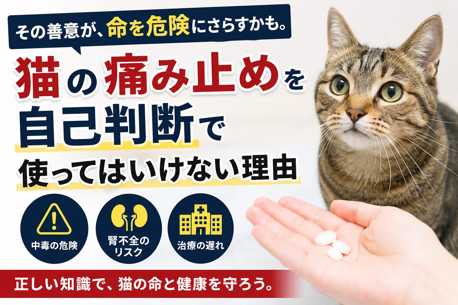 猫に痛み止めを自己判断で使ってはいけない理由