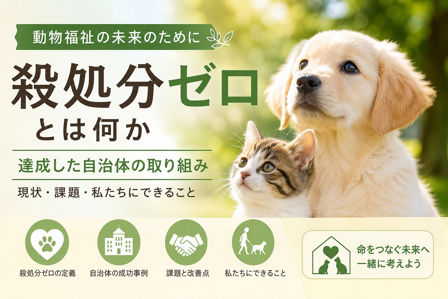 殺処分ゼロとは何か？達成した自治体の取り組み