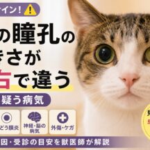 猫の瞳孔の大きさが左右で違う！疑うべき病気と今すぐすべき対処法