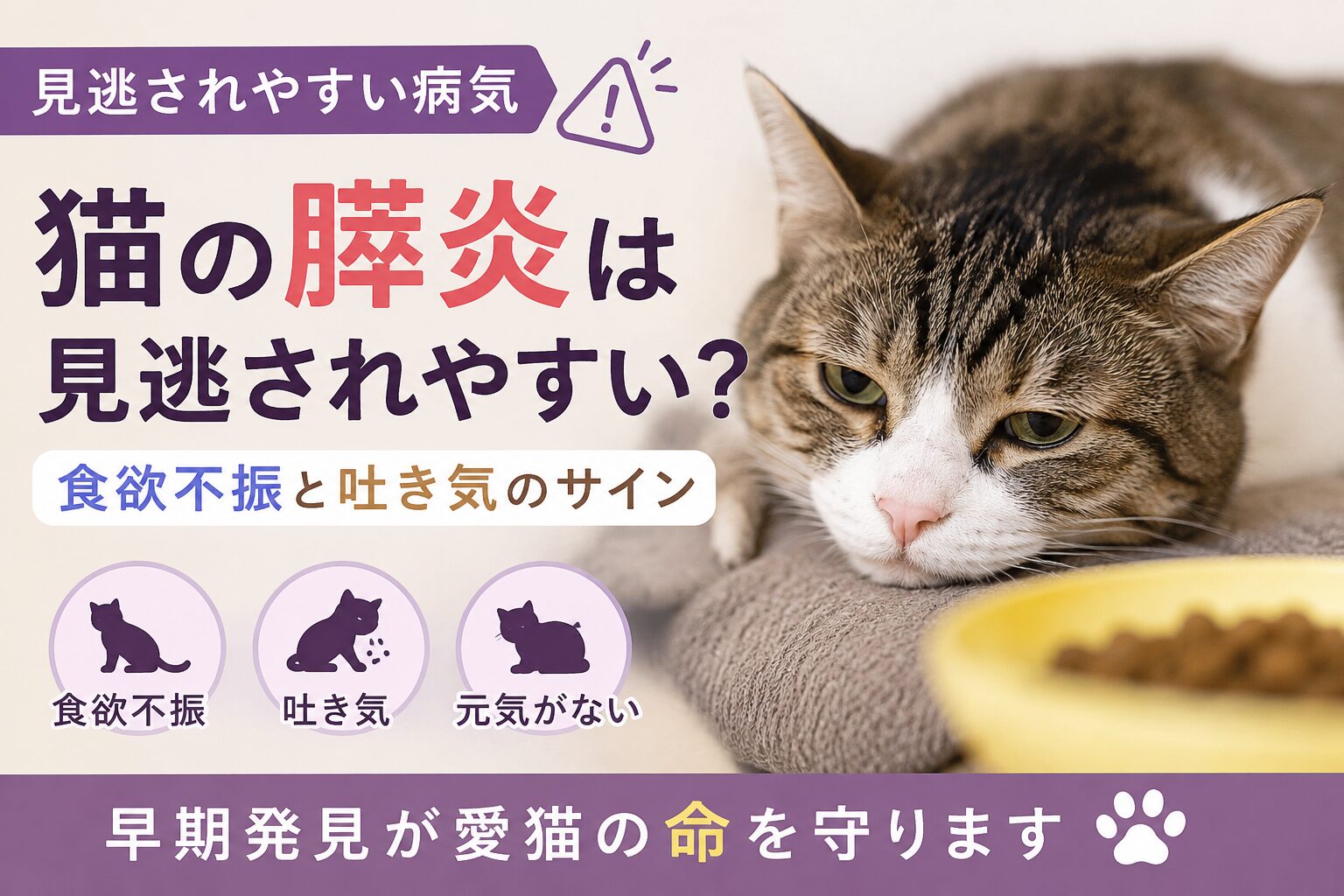 猫の膵炎は見逃されやすい?
