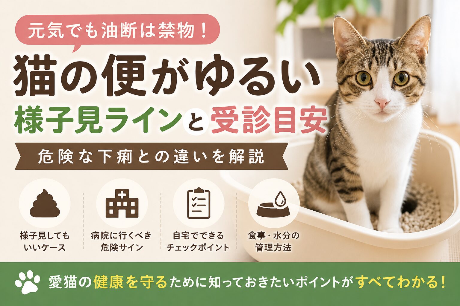 猫の便がゆるいが元気なとき