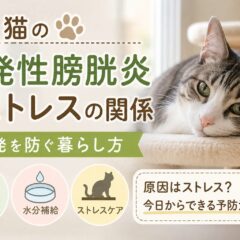 猫の特発性膀胱炎とストレスの関係｜再発を防ぐ暮らし方を徹底解説