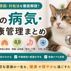 猫の病気・健康管理まとめ｜症状・予防・受診目安・老猫ケアまで総合解説