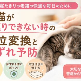老猫が寝返りできない時の体位変換と床ずれ予防｜正しいケア方法を徹底解説