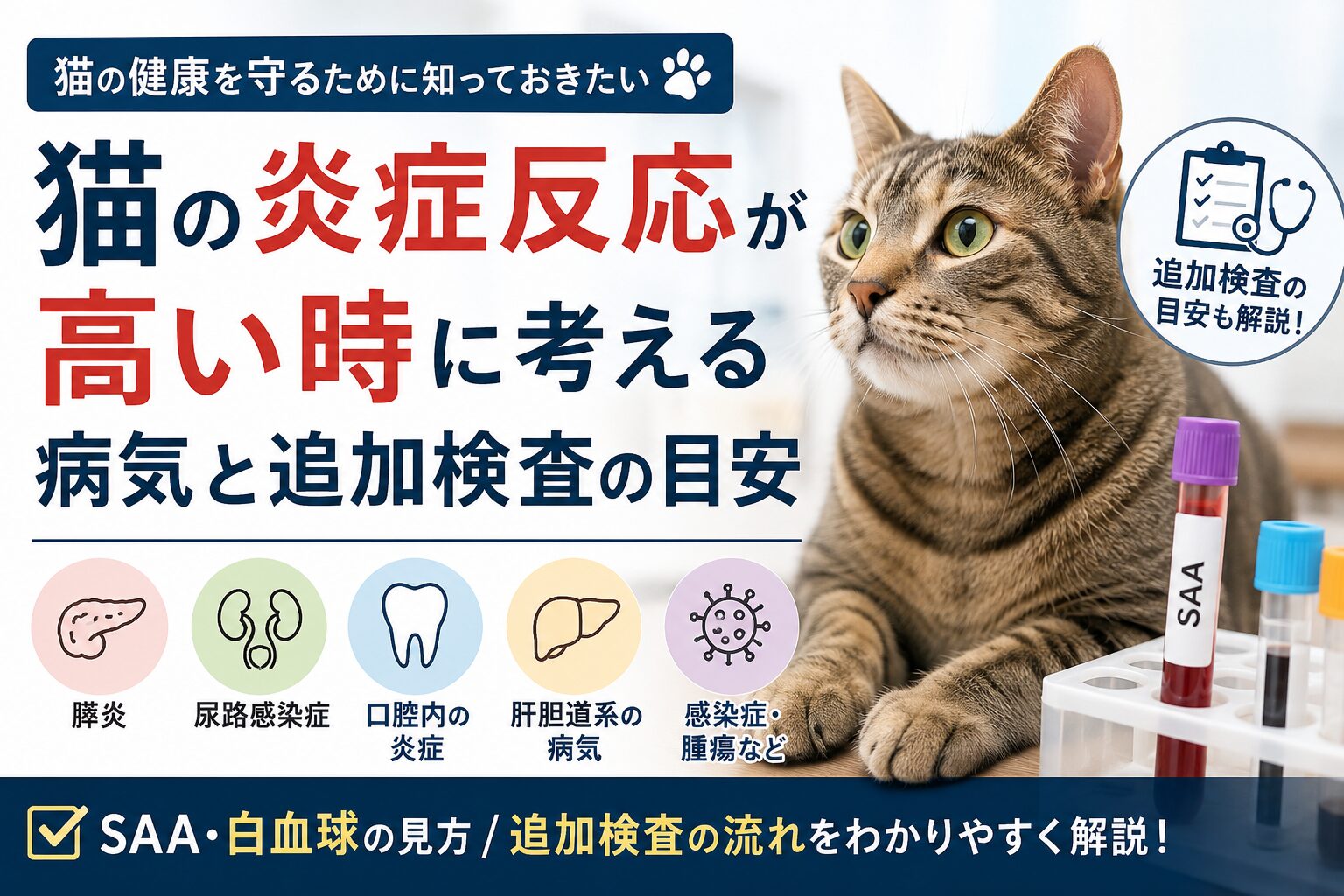 猫の炎症反応が高いと言われたら